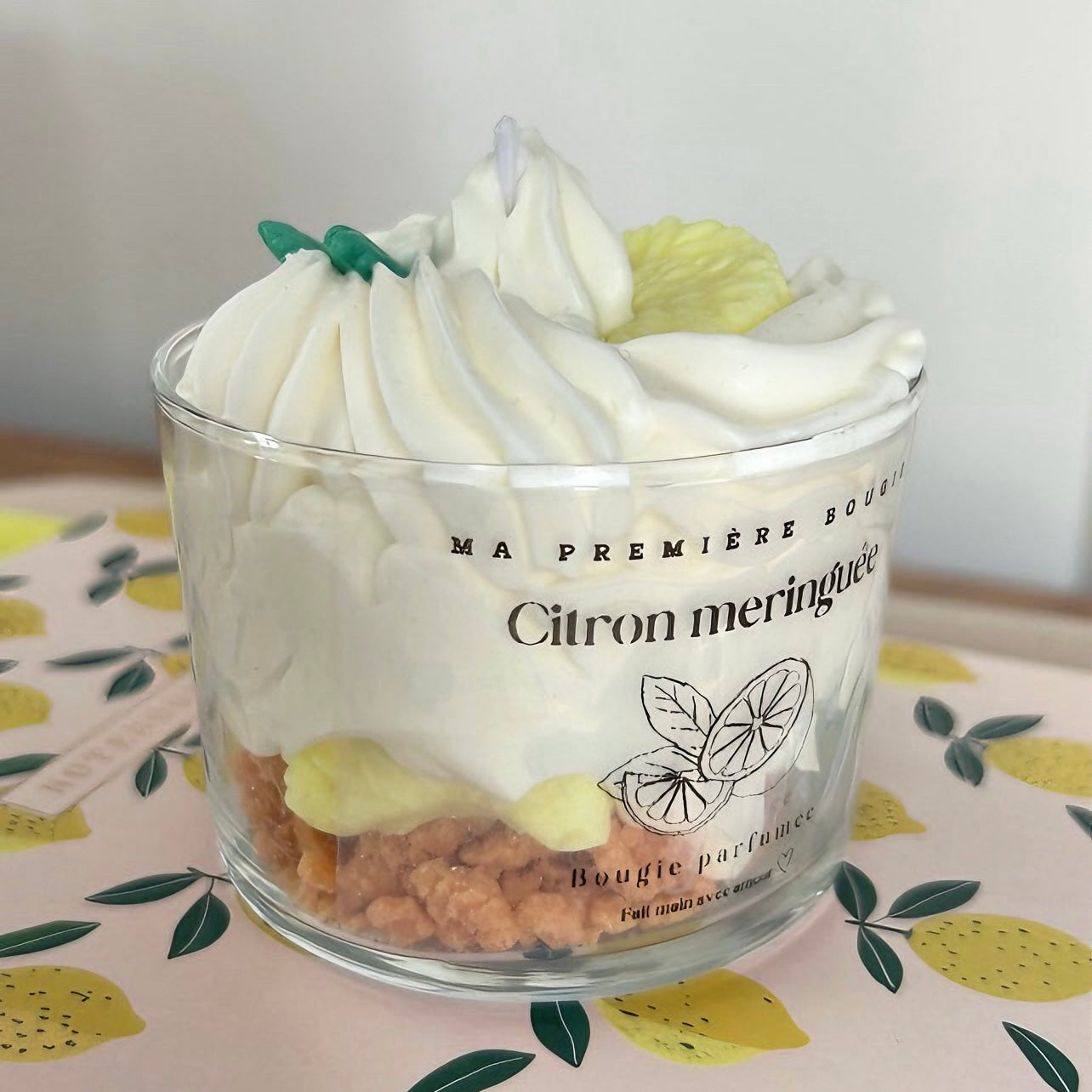 Bougie citron meringuée