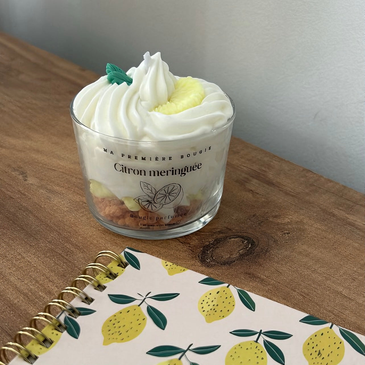 Bougie citron meringuée