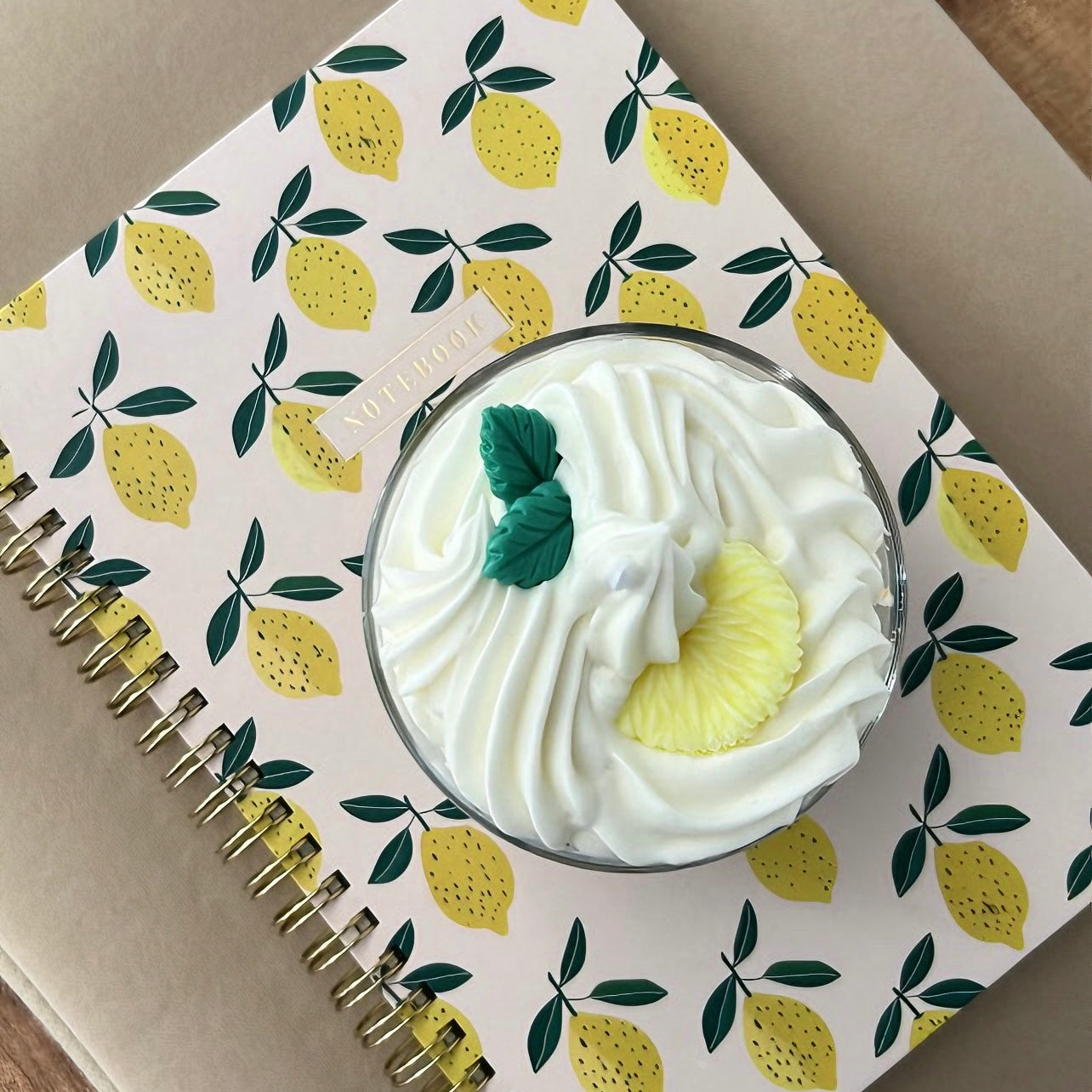 Bougie citron meringuée