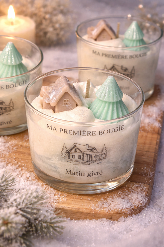 Bougie matin givré